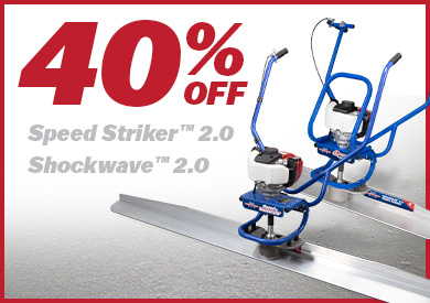 Speed Striker™ and Shockwave™ 2.0 product images with 40% off banner